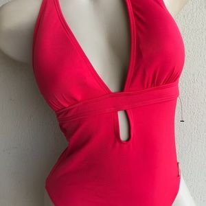 Michael Kors One Piece Swimsuit Red 12 NWOT
